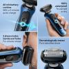 image:imageBraun Electric Shaver for Men Series 6 6120s Wet amp Dry Shave Turbo amp Gentle Shaving Modes with Precision Trimmer amp Pouch BlueBlue