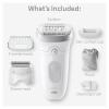 image:imageBraun Epilator Silkpil 7 Hair Removal Device Women Shaver amp Trimmer Wet and Dry Wide Head Includes Shaver Head and Trimmer Comb SE7041 Silver7041