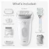 image:imageBraun Epilator Silkpil 7 Hair Removal Device Women Shaver amp Trimmer Wet and Dry Wide Head Includes Shaver Head and Trimmer Comb SE7041 Silver7141