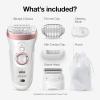image:imageBraun Epilator Silkpil 7 Hair Removal Device Women Shaver amp Trimmer Wet and Dry Wide Head Includes Shaver Head and Trimmer Comb SE7041 SilverSES9720