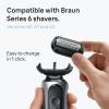 image:imageBraun Series 6 Electric Shaver Replacement Head with Sensitive Skinguard Easily Attach Your Shaver Head Compatible with New Generation Series 6 Shavers 64B Black