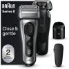 image:imageBraun Series 8 8560cc Electric Razor for Men 41 Shaving Elements amp Precision Long Hair Trimmer 5in1 SmartCare Center Close amp Gentle Even on Dense Beards Wet amp Dry Electric Razor 60min RuntimeSilver
