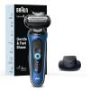 image:imageBraun Electric Shaver for Men Series 6 6120s Wet amp Dry Shave Turbo amp Gentle Shaving Modes with Precision Trimmer amp Pouch BlueBlue