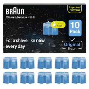 image:imageBraun Clean amp Renew Refill Cartridges CCR Replacement Shaver Cleaner Liquid Solution for CleanampCharge System Pack of 10