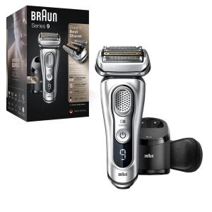 image:imageBraun Electric Razor for Men With Precision Beard Trimmer Rechargeable Wet amp Dry Foil Shaver Clean amp Charge Station amp Travel Case Silver 3 Piece Set9390cc Shaver