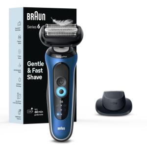 image:imageBraun Electric Shaver for Men Series 6 6120s Wet amp Dry Shave Turbo amp Gentle Shaving Modes with Precision Trimmer amp Pouch BlueBlue