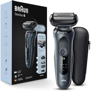 image:imageBraun Electric Shaver for Men Series 6 6177cc Wet amp Dry Shave Turbo amp Gentle Shaving Modes Foil Shaver Blue6046cs