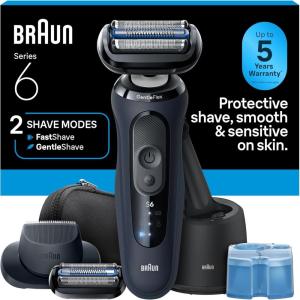 image:imageBraun Electric Shaver for Men Series 6 6177cc Wet amp Dry Shave Turbo amp Gentle Shaving Modes Foil Shaver Blue6177ps