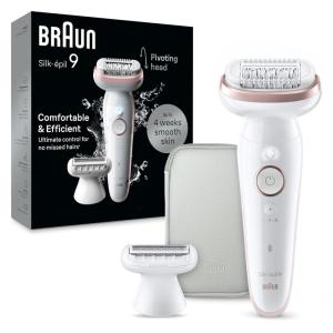 image:imageBraun Epilator Silkpil 9 Hair Removal Device Women Shaver amp Trimmer Pivoting Head Wet and Dry Epilator Includes Shaver Head and Trimmer Comb SES90309030