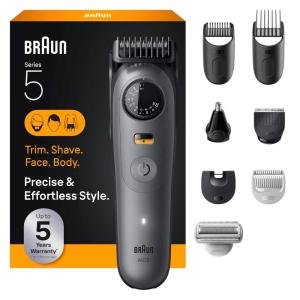image:imageBraun Series 5 AllinOne Beard amp Body Grooming Kit for Men Cordless Trimmer Hair Clippers amp Shaver for Face Hair amp Body with Smooth Shave Head AIO 5510