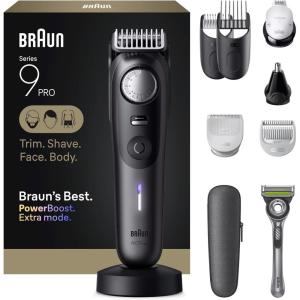 image:imageBraun Series 9 PRO AllinOne Beard amp Body Grooming Kit for Men Cordless Trimmer Hair Clippers amp Shaver for Face Hair amp Body with Gillette Labs Razor AIO 9550AIO9555
