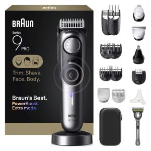 image:imageBraun Series 9 PRO AllinOne Beard amp Body Grooming Kit for Men Cordless Trimmer Hair Clippers amp Shaver for Face Hair amp Body with Gillette Labs Razor AIO 9570