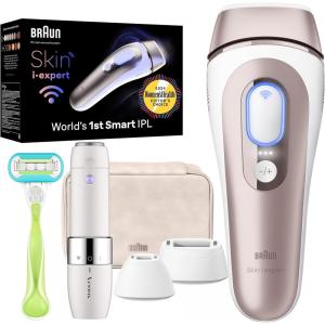 image:imageBraun Smart IPL Skin iExpert Pro 7 VOGUEs Best Hair Removal Device IPL Hair Removal for Women and Men Permanent Laser Hair Reduction AtHome Worlds 1st Smart App 4 Heads IPL7387WhiteBronze New