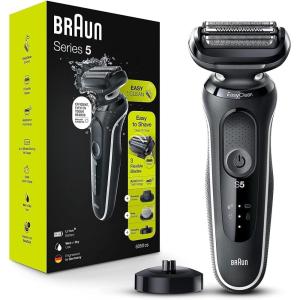 image:imageBraun Electric Shaver for Men Series 5 5150cs Wet amp Dry Razor Turbo Shaving Mode Foil Shaver with Beard Trimmer Body Groomer and Charging Stand BlueSilver